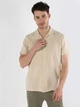 Рубашка хлопковая мужская Colin's CL1063633-BEI S Beige (8683197724465) - изображение 1