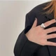 Кольцо серебристое Love me - стиль модерн. Современный дизайн Италия 4112 - изображение 2