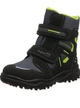 Детские зимние ботинки Superfit Husky Gore-Tex 25 р чёрные с салатовым - изображение 1