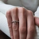 Серебряное кольцо с подвеской Сердце 18.5 размер Серебро 925 пробы Родированное 1065к - изображение 7