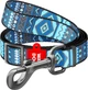 Повідець для собак нейлоновий Collar WAUDOG Nylon, малюнок "Етно синій", регульований, M, Ш 20 мм, Дов 152-183 см (5335) - зображення 1