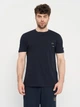 Футболка хлопковая длинная мужская Armani Exchange 11163.3 S Темно-синяя - изображение 1