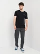 Футболка хлопковая длинная мужская Armani Exchange 11167 S 44 Черная - изображение 3