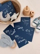 Карточки для фотосессии "Baby cards" на АНГЛИЙСКОМ, синие набор двухсторонних открыток 12 шт - изображение 3