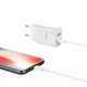 Комплект СЗУ + кабель Lightning Hoco C62A Victoria 2 USB 2.1A для зарядки White (716130) - изображение 4
