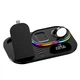Бездротова Зарядка Qi 4in1 Wireless Charger RGB/Clock JYD WC124 |30W Total| Док-станція для iPhone + iWatch + Airpods - зображення 2