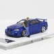 Модель машины Nissan GtR R34 Форсаж 1:64 металлическая с подставкой Синий (1012-606-03) - изображение 1
