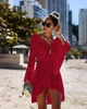 Туника пляжная женская ажурная вязаная голубая One size - изображение 9