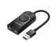 Звукова карта USB AUX jack, TRS(Mic + Ear) SSS1629 Ugreen Чорна CM129 - изображение 1