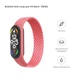 Ремешок для Xiaomi Mi Band 7/6/5/4, Braided Solo Loop, розовый, размер S, нейлоновый плетеный браслет, эластичный сменный ремешок для фитнес-трекера с надежным креплением, ArmorStandart (ARM59181) - изображение 2