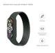 Ремінець для Xiaomi Mi Band 7/6/5/4, Braided Solo Loop, зелений, розмір L, нейлоновий плетений браслет, еластичний змінний ремінець для фітнес-трекера з надійним кріпленням, ArmorStandart (ARM58760) - зображення 2