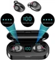 Бездротові навушники F9 з павербанком - Bluetooth сенсорні вакуумні чорні вкладиші - зображення 1