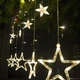 Гирлянда Xmas 12 звездочек 200L 3M*1.5M Copper curtain ball lamp WW Тёплый белый (200STARS3X15MBB) CLS55 - изображение 5