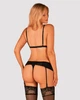 Комплект з поясом для панчох Obsessive Maderris set Чорний XL/2XL (62106) - зображення 2