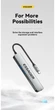 Хаб HUB Essager 7в1 60W (Type-C 3.1 to 4K HDMI/SD/TF Card/ PD Fast Charge) для MacBook, iMac, iPad, Chromebook, Samsung, Xiaomi та ін. metall - изображение 3