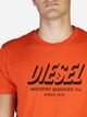 Футболка чоловіча Diesel T-DIEGOS-A5 A018490GRAM3BI XL (6US) Помаранчева (8057718000657) - зображення 3