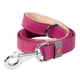 Кожаный поводок для собак WAUDOG Classic Ш 20 мм Д 122 см Pink (08147) - изображение 1