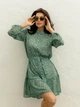 Платье женское летнее шифоновое трапеция с рюшами и подкладкой Seventeen XXL-3XL Зеленое 2061.5367 - изображение 7