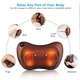 Масажна подушка з підігрівом роликова MASSAGE PILLOW LT-8028 спини шиї голови та ніг для дому та машини - зображення 5