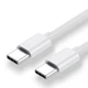 Кабель зарядки для iPhone 15 16 Plus Pro Max, Samsung, Xiaomi, Huawei, Meizu, Oppo, Vivo, MacBook, iPad Type-C to Type-C Charge Cable 1M (USB-C to USB-C) White - изображение 2