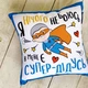 Подушка с принтом габардиновая Я нічого не боюсь. В мене є супер-дідусь 40x40 см - изображение 2