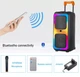 Портативна колонка валіза XPRO NDR-1097 100Вт, USB, SD, FM радіо, Bluetooth, 1 мікрофон, ДК (41190-NDR-1097) - зображення 3