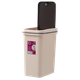Відро для сміття MVM з кришкою BIN-04 10 л Бежеве (BIN-04 10L BEIGE) - зображення 2