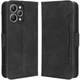 Чехол-книжка с кармашками Deexe Wallet Stand для Xiaomi Redmi 12 (4G/5G) / Poco M6 Pro 5G - Black - изображение 1