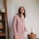 Пальто жіноче Fashion 313939-P 44 Пудра - зображення 4