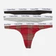Набор трусиков танга женских хлопковых Calvin Klein Underwear 675116137 XL 3 шт Разные цвета (1159784228) - изображение 3