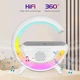 Настільна смарт гугл лампа нічник RGB 10W GS-7214 G-Smart Light Sound Machine з бездротовою зарядкою 15W та Bluetooth колонкою 3W Біла - зображення 14