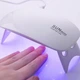 Лампа для манікюру нігтів гель лаку настільна УФ + ЛЕД SUN MINI White 6W - зображення 1