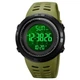 Часы наручные мужские с ночной подсветкой Skmei 2070 black/Green - изображение 1