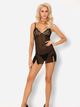 Komplet erotyczny (halka + figi stringi) LivCo Corsetti Fashion Mokiniann LC 93007 S Black (5902143687177) - obraz 3