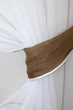 Кухонні штори VR-Textil № 091к з ламбрекеном і підв'язками карамельний з білим 270х170 см (52-0094) - зображення 3