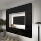 Вітальня Meblion "Портал-міні". 200х30х160h cm. Корпус білий із чорними глянсовими фасадами. - зображення 1