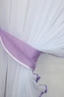 Кухонні шторки VR-Textil № 060к "Дует" з підв'язками бузковий з білим 330х170 см (50-364) - зображення 4