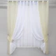 Кухонный комплект VR-Textil № 038к шторки и тюль бежевый с белым 280х170 см (50-328) - изображение 1