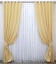 Комплект готовых штор VR-Textil Атлас Монорей № 801ш Золотистый 150х270 см 2 шт (30-585) - изображение 2