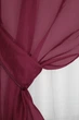 Кухонный комплект VR-Textil № 051к тюль и шторки с подвязками бордовый с белым 280х170 см (50-437) - изображение 3