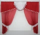 Кухонный комплект VR-Textil № 103к шторки с ламбрекеном красный с белым 200х170 см (59-202) - изображение 2