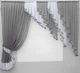 Кухонный комплект VR-Textil № 070к шторка с ламбрекеном серый с белым 200х170 см (50-249) - изображение 2