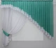Кухонный комплект VR-Textil № 062к шторка с ламбрекеном бирюзовый с белым 200х170 см (50-647) - изображение 1