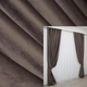 Комплект готовых штор VR-Textil Бархат Kadife № 1131ш Коричневый 150х275 см 2 шт (30-949) - изображение 1