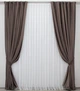 Комплект готовых штор VR-Textil Бархат Kadife № 1131ш Коричневый 150х275 см 2 шт (30-949) - изображение 2