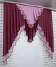 Кухонний ламбрекен VR-Textil № 022к бордовий з рожевим 150х150 см (50-553) - зображення 2