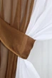 Кухонный комплект VR-Textil № 038к шторки и тюль коричневый с белым 280х170 см (50-325) - изображение 3