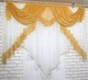 Кухонный ламбрекен VR-Textil № 072к янтарный с белым 200х150 см (50-111) - изображение 1