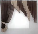 Кухонный комплект VR-Textil № 070к шторка с ламбрекеном венге с какао 200х170 см (50-669) - изображение 2