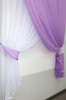Кухонные шторки VR-Textil № 076к "Дуэт" с подвязками сиреневый с белым 280х170 см (50-810) - изображение 5